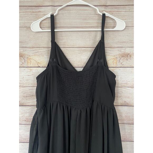Torrid Black Smocked Back Sweetheart Maxi Dress Size 2 2X Plus - Picture 6 of 8